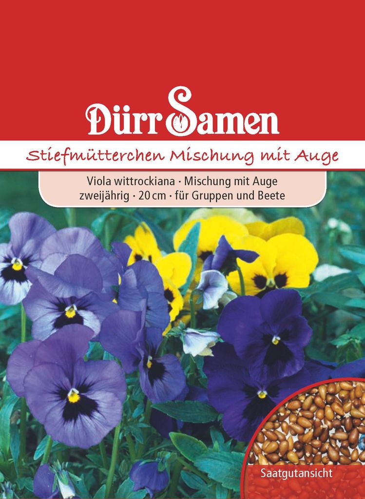 Artikelbild 1 von 'Stiefmütterchen bunt mit Auge' aus der Kategorie Blumensamenmischung
