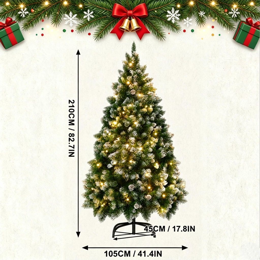 YARDIN PVC Weihnachtsbaum & Kunstweihnachtsbaum 210 cm