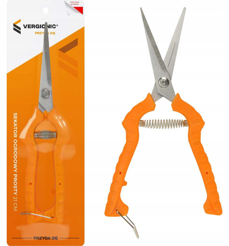 Sécateur droit 21 cm pour arbustes et branches Image du produit 