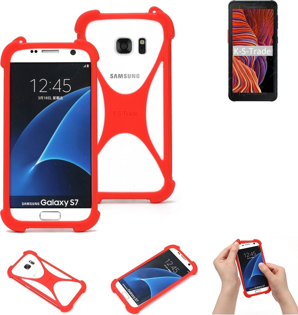 K-S-Trade Handy-Hülle kompatibel mit Samsung Galaxy XCover 5 Schutz-Hülle Bumper Silikon Schutz Hülle Cover Case Silikoncase Silikonbumper TPU