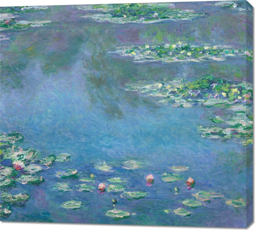 Bild 100x90cm Seerosen, Monet Vintage für das Wohnzimmer