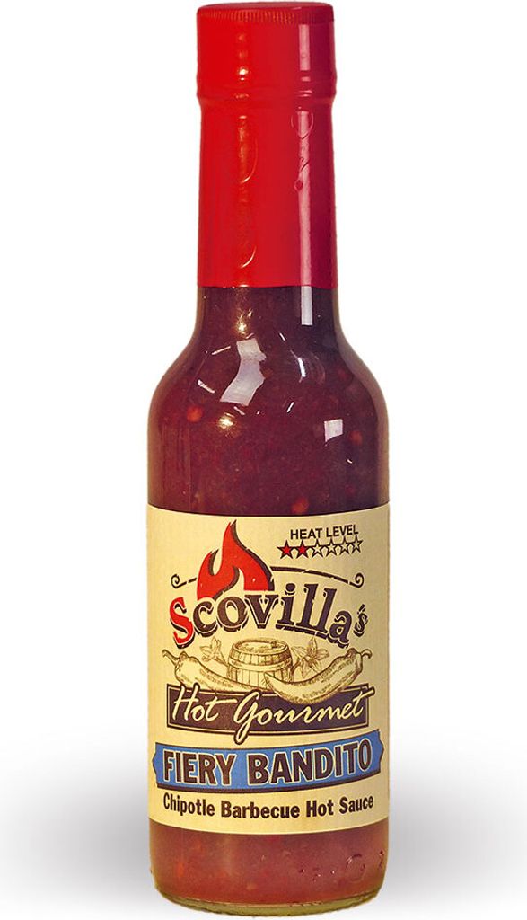 Scovillas Hot Gourmet FIERY BANDITO Chipotle Barbecue Hot Sauce, 148ml