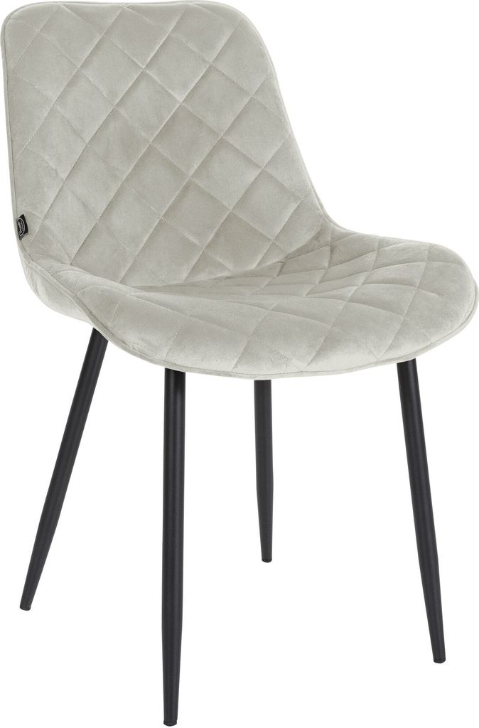 CLP Stuhl Springs Samt mit Metallgestell und hochwertiger Polsterung,creme