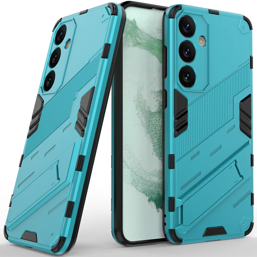 Custodia per Samsung Galaxy S24+ Hybrid PC TPU Custodia protettiva antiurto con funzione stand Blu