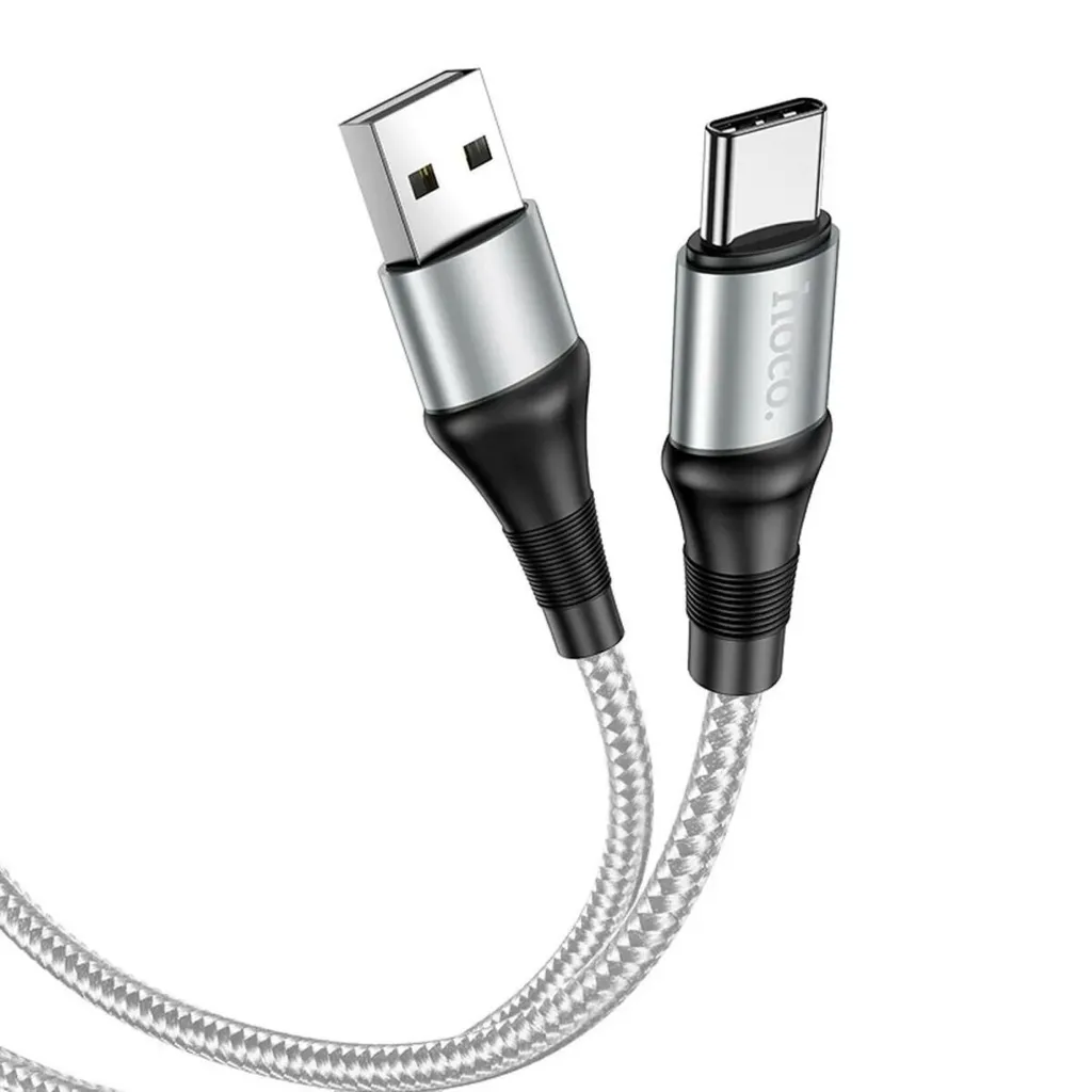 Cavo USB-A a USB-C 1m Grigio 3A: Ricarica Rapida e Sincronizzazione Dati