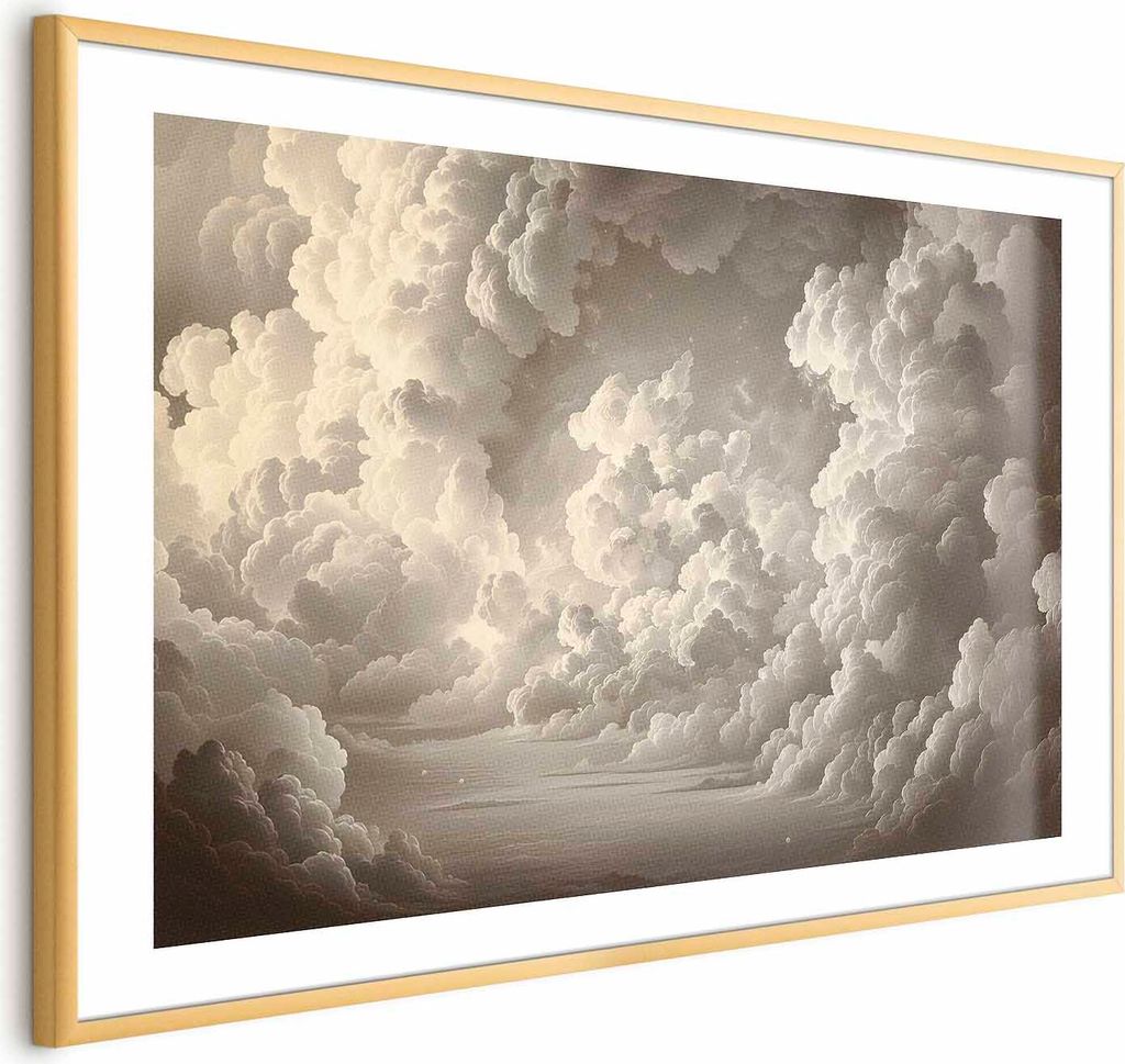 Posterpapier Poster - Whisper of Illuminated Clouds: Soft Produktbild 
