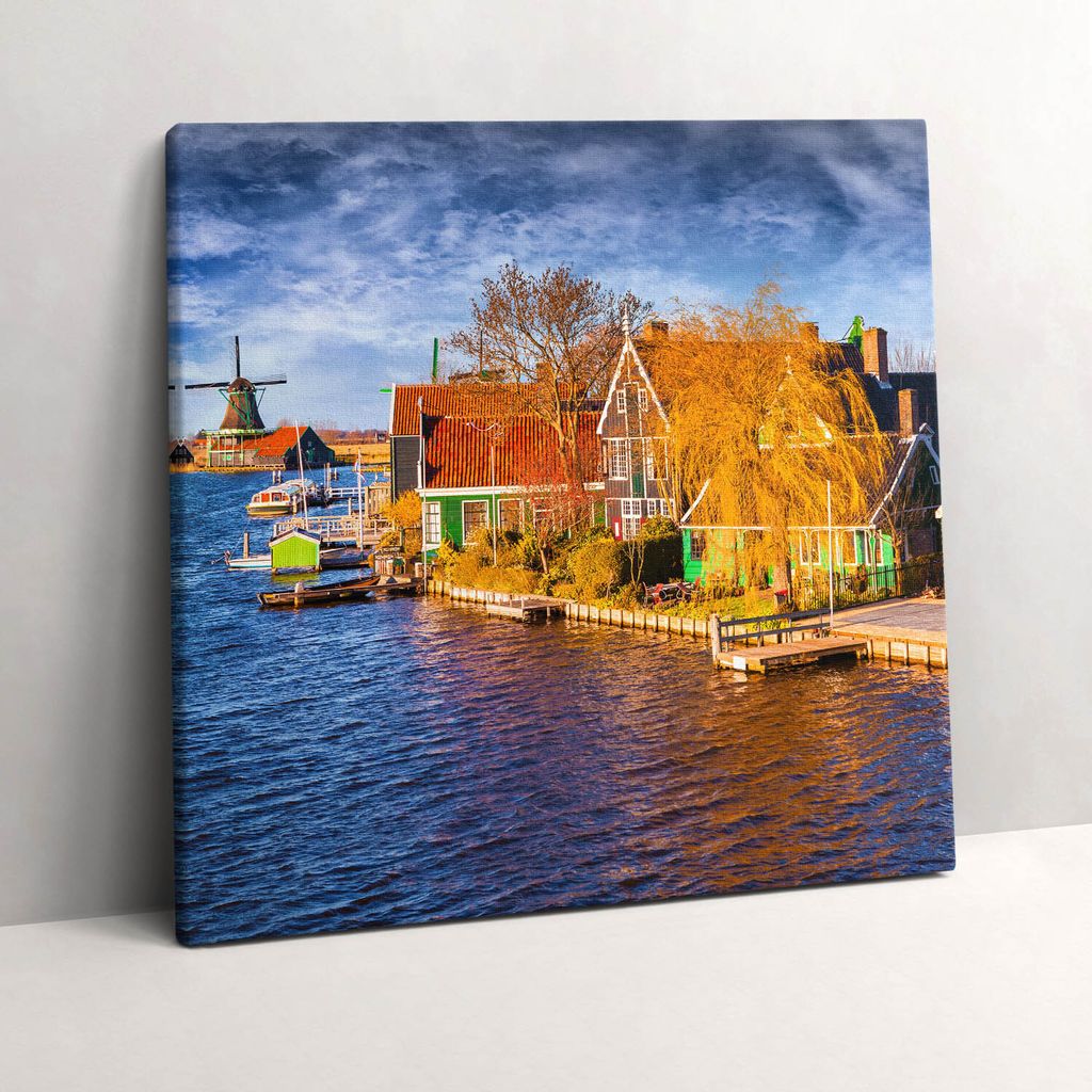 Architecture Netherlands – Leinwandbild Wandbild – 60x60 cm – Leinwandbilder – Wandbilder – Schlafzimmer – Flur