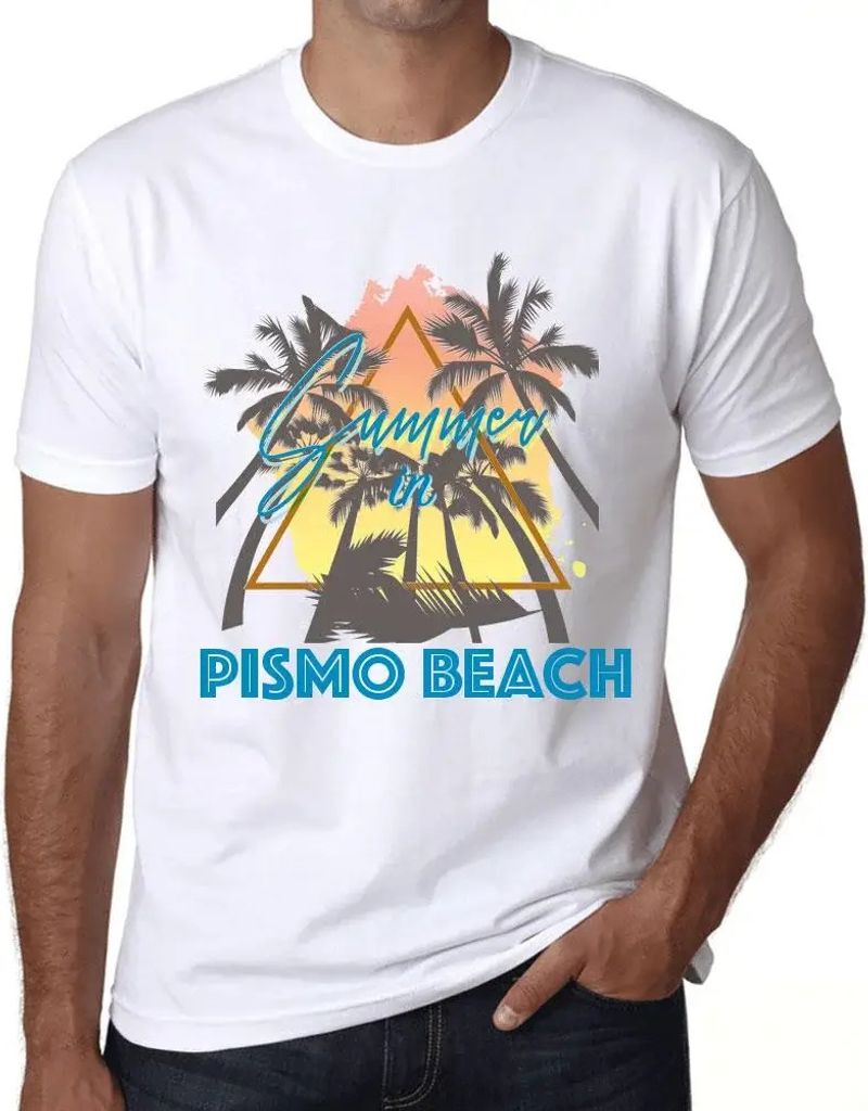 Herren Grafik T-Shirt Palmen Sonnenschein Sommer in Pismo Beach – Palm, Sunshine, Summer In Pismo Beach – Öko-Verantwortlich Vintage Jahrgang ...