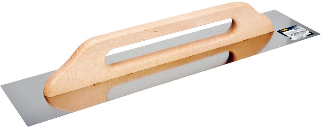 Glattes Edelstahl-Putzbrett 580 mm mit Holzgriff