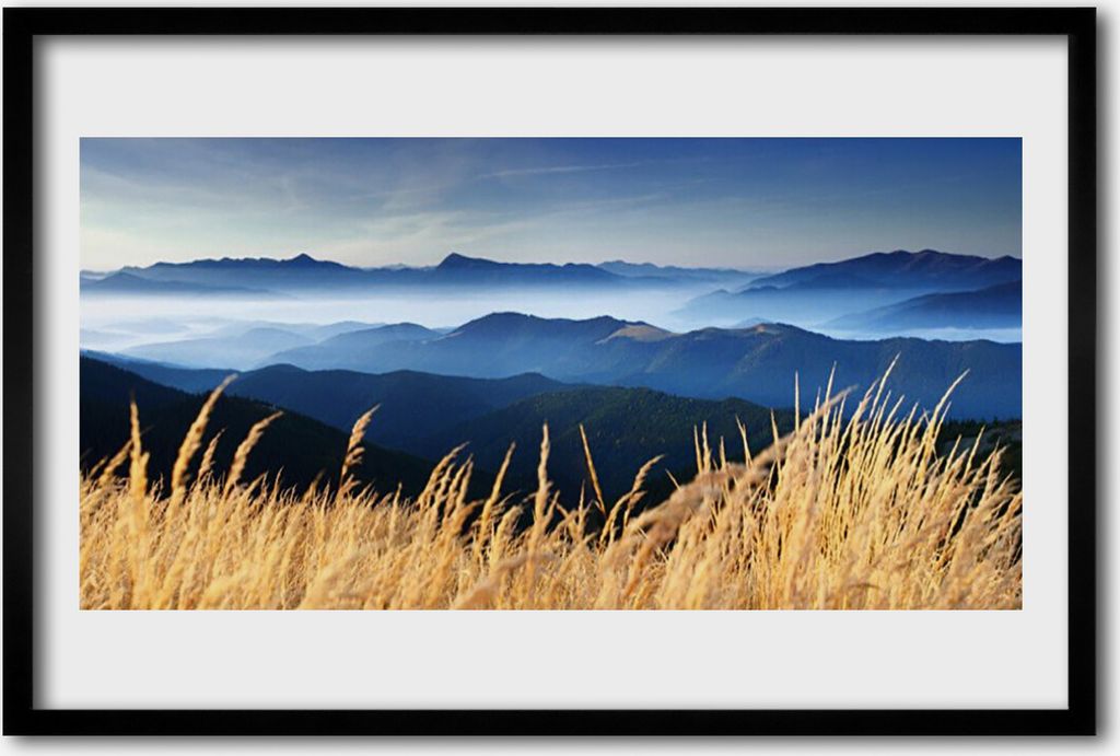 Bild 60x40 MDF-Rahmen Wandkunst Feld Landschaft