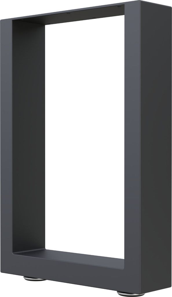 DIY 2er Set 30x43cm Tischkufen Bankkufen Stahl Grau Bankfuß Produktbild 6