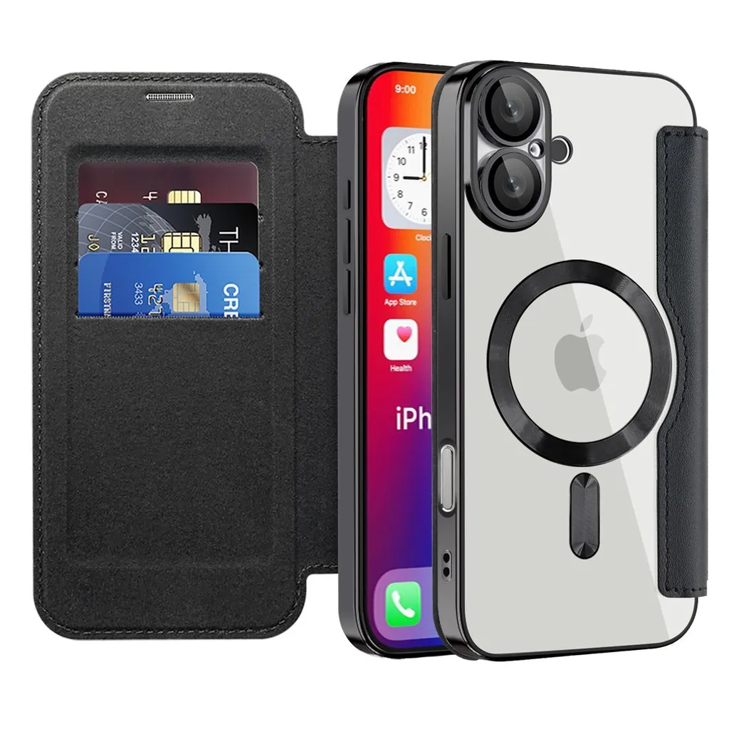 Cover iPhone 16 Plus MagSafe Pelle e Trasparente | Offerta Limitata