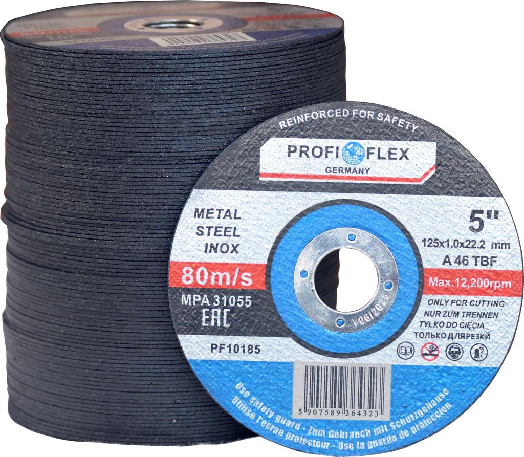 Trennscheibe 1mm 400 Stück HWZ Trennscheiben 125x1,0 Mm – Extra Dünn Für Metall, Edelstahl Inox Und Stahl – Für Winkelschleifer