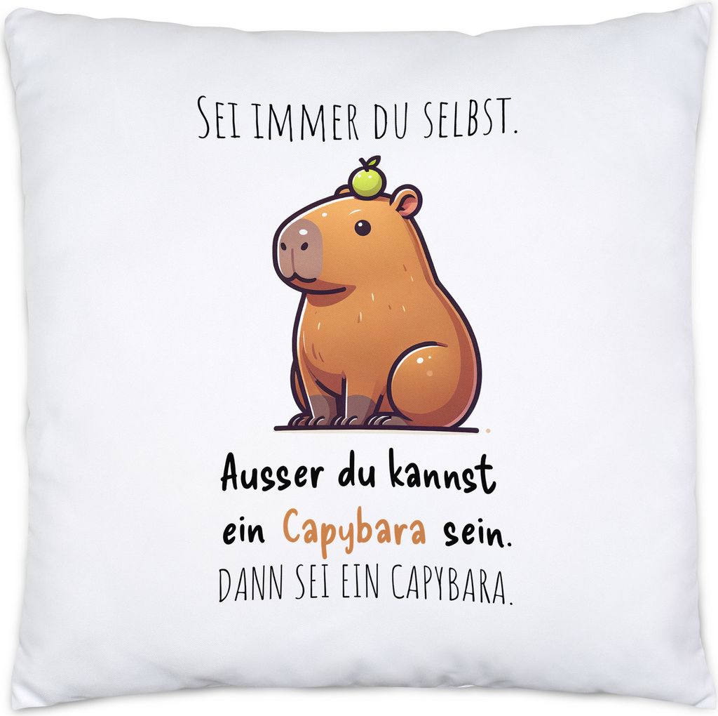Sei immer du selbst außer du kannst ein Capybara sein Kissen lustig Wasserschwein