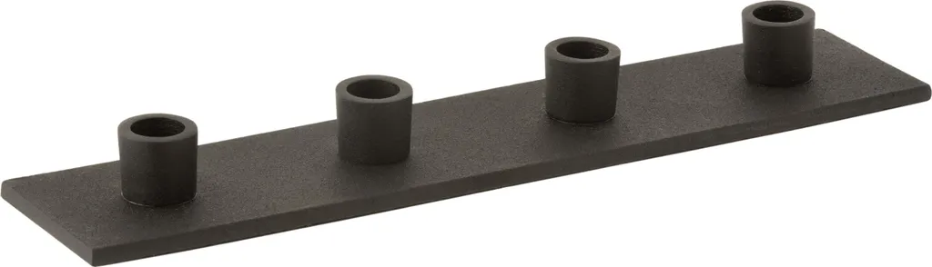 Bougeoir métal noir mat J-Line - Pack de 4 pour centre de table de fête