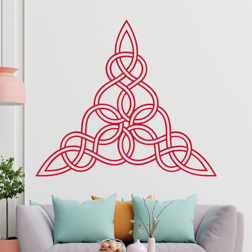 keltischer Knoten - Knotenmuster Wandtattoo in 6 Größen - Wandaufkleber Wall Sticker - Dekoration, Küche, Wohnzimmer, Schlafzimmer, Badezimmer