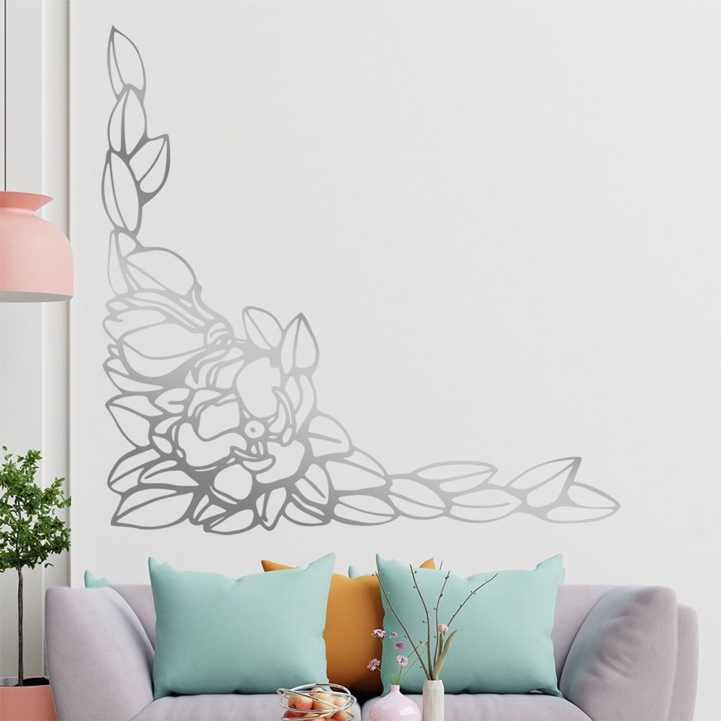 Blumen - Ranken Wandtattoo in 6 Größen - Wandaufkleber Wall Sticker - Dekoration, Küche, Wohnzimmer, Schlafzimmer, Badezimmer