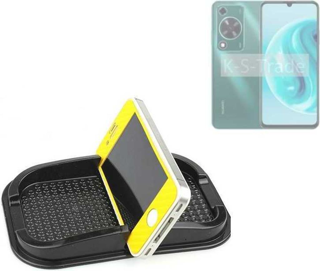 K-S-Trade Auto Anti Rutsch Matte Smartphone-Halter kompatibel mit Huawei Enjoy 70 Haft Pad Armaturenbrett Handy-Halterung Silikon