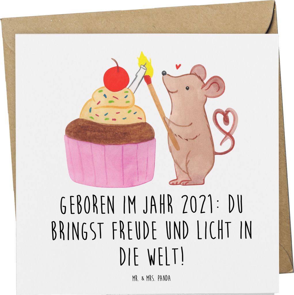 Mr. & Mrs. Panda Grußkarte 2021 Geburtstag Freude - Weiß - Geschenk, und Licht, Baby, doppelkarte, faltkarte, Klappkarte, Geburtstagsgeschenk, an...