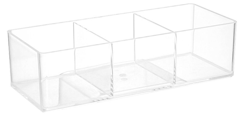 Multifunctionele opbergbox van acryl met 3 compartimenten, Productafbeelding 