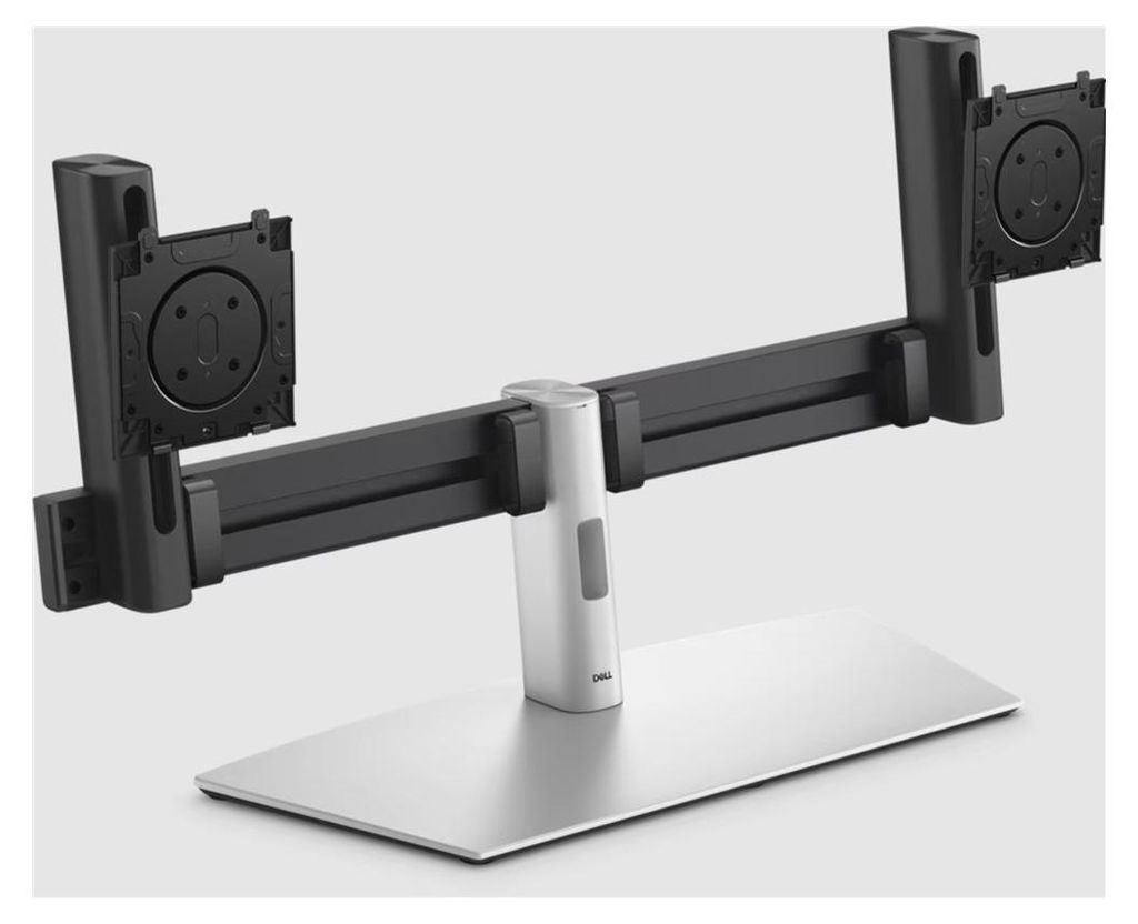 Dell Pro MDS26 - Aufstellung - für 2 Monitore - Schnellverschlussmechanismus - Silver/Black - Bildschirmgröße: 48.3-68.6 cm (19"-27")