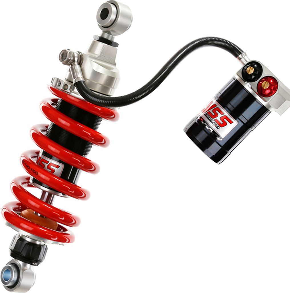 YSS-Hinterrad-Mono-Stoßdämpfer mit externem Reservoir auf Schlauch Gas Racing