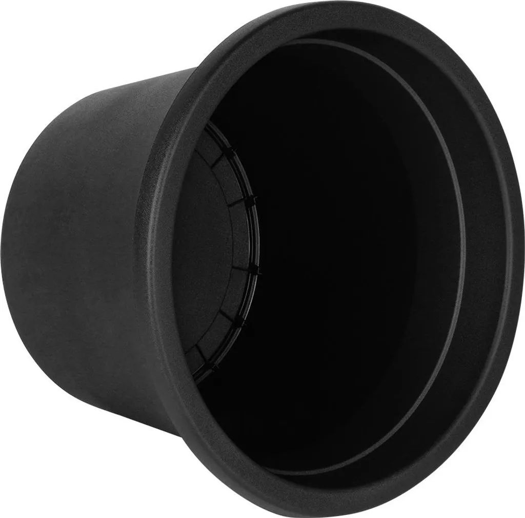 Bac à fleurs noir 39 cm pour terrasse et balcon - Pot plastique robuste