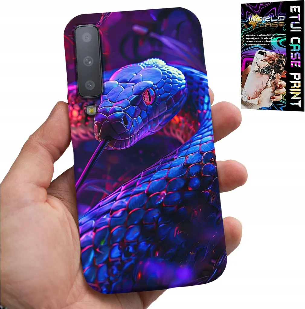 Custodia Antiurto Samsung A7 2018 Serpente + Pellicola Display Kit