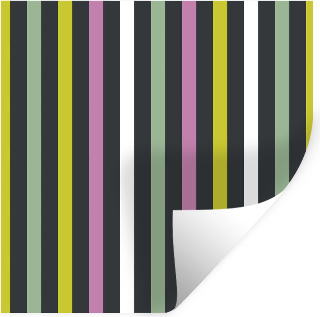 MuchoWow Wandtattoo Wandsticker Wandaufkleber Streifen - Muster - Lila 100x100 cm Selbstklebend und Repositionierbar - Wierderverwendbar - Selbst...