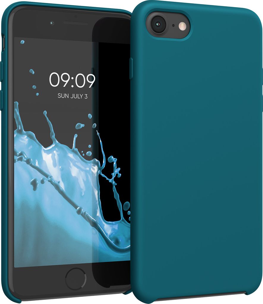 kwmobile Hülle kompatibel mit Apple iPhone SE (2022 / 2020) / iPhone 8 / 7 Hülle - Silikon Handy Case - Handyhülle weiche Oberfläche - kabelloses