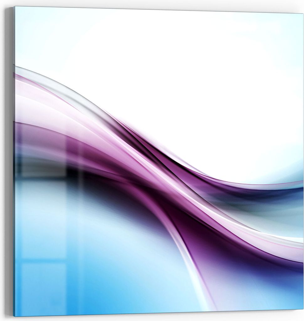 DEQORI Magnettafel Glas 50x50 cm 'Wellenförmiger Farbfluss' beschreibbar Whiteboard
