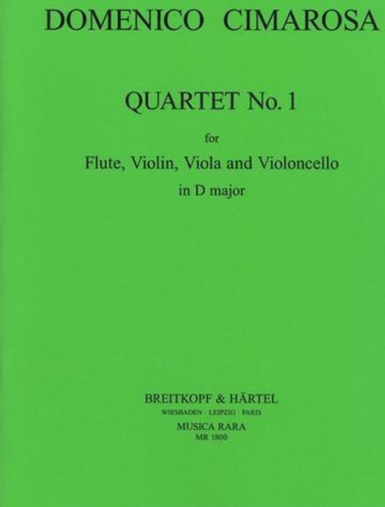 Quartett D-Dur Nr.1für Flöte, Violine, Viola und Violoncello