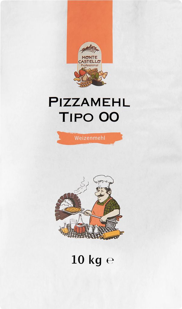 Monte Castello Spezialmehl für Pizza Weizenmehl Type 00 10000g