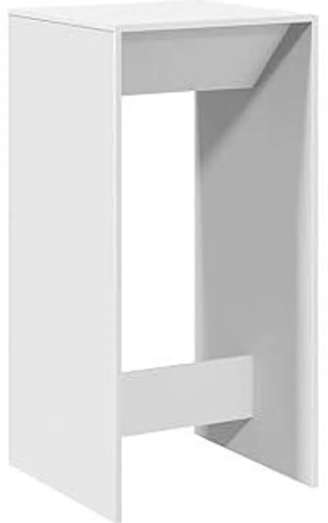 vidaXL Tavolo da bar, tavolo alto per cucina, soggiorno, sala da pranzo, tavolo da bancone, tavolo da cucina rettangolare, tavolo da salotto, tavolo da bistrot, bianco, materiale ligneo