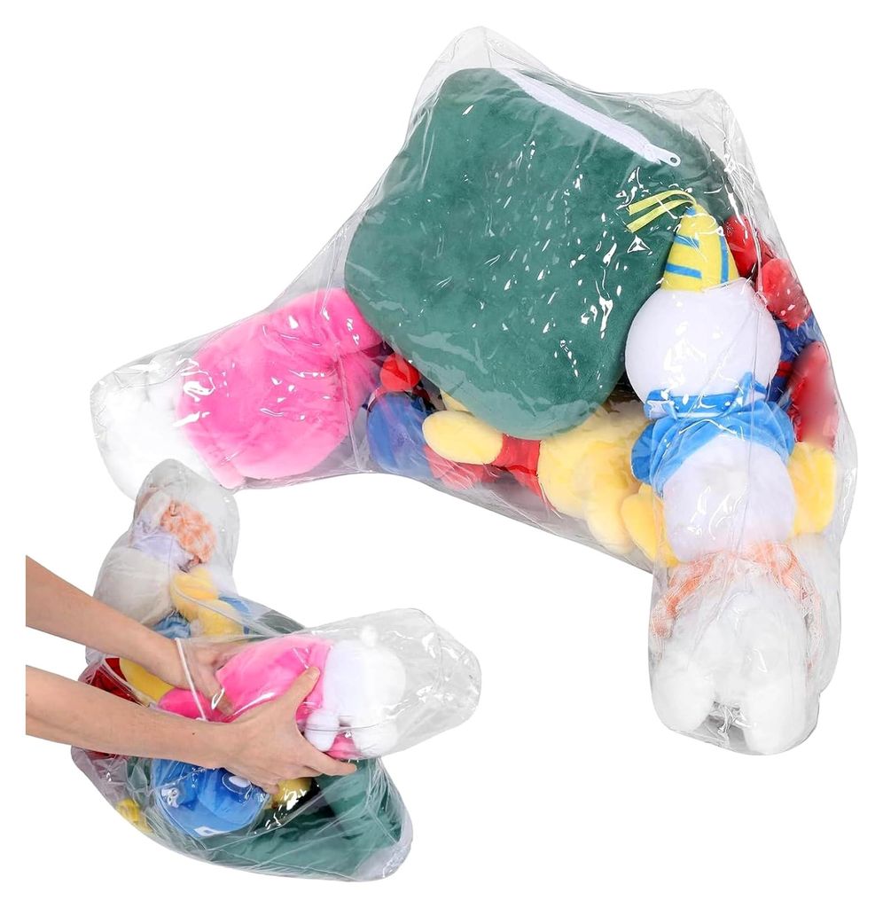 Aufbewahrungsbeutel für Plüschtiere mit transparentem Bezug, wasserdicht, mit Reißverschluss, Sitzsack für Plüschtiere, 30 l, für Mädchen, S...