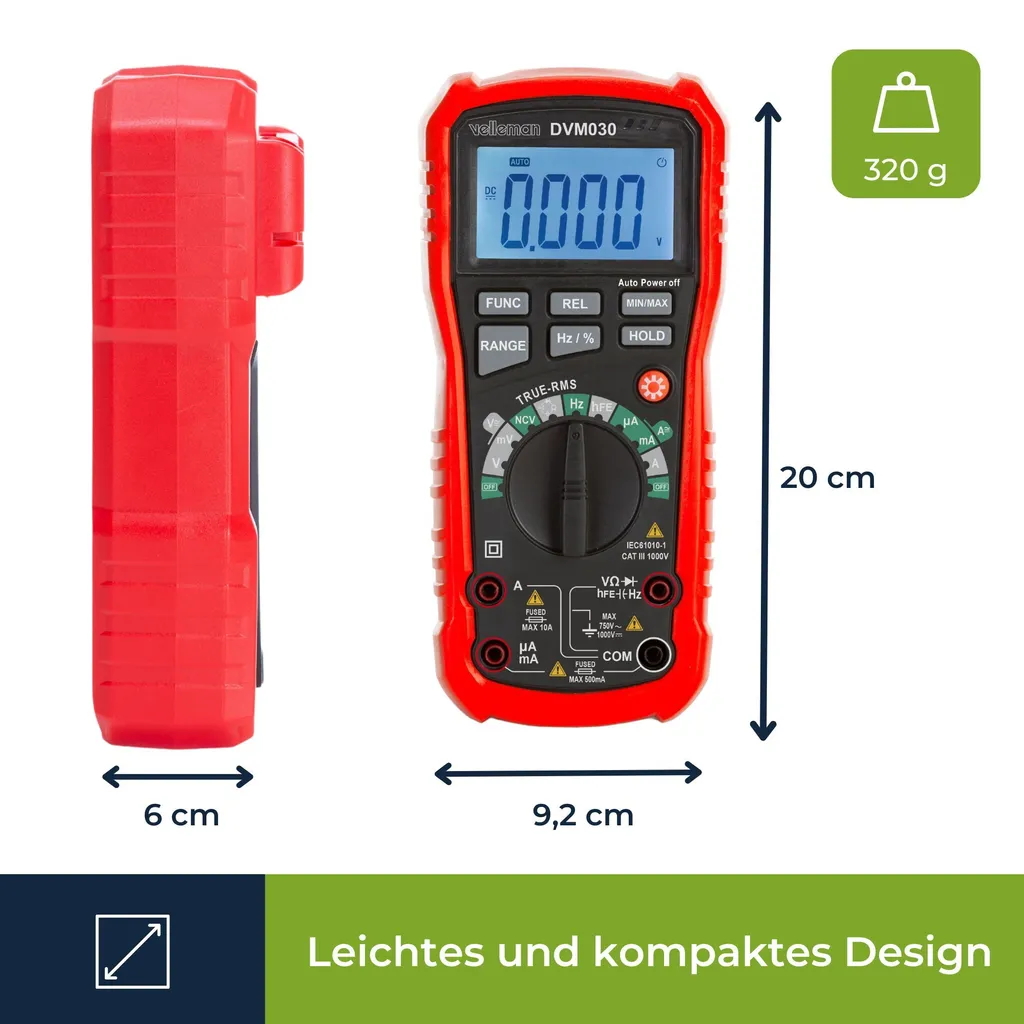 Multimètre de précision pour installations électriques CAT III 1000V - 7