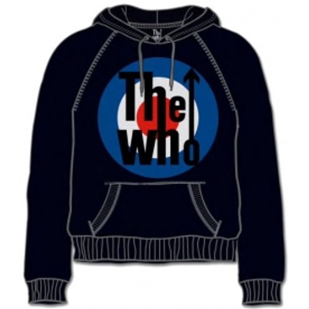 The Who Target Classic Black Mens Hoodie Size: Klein