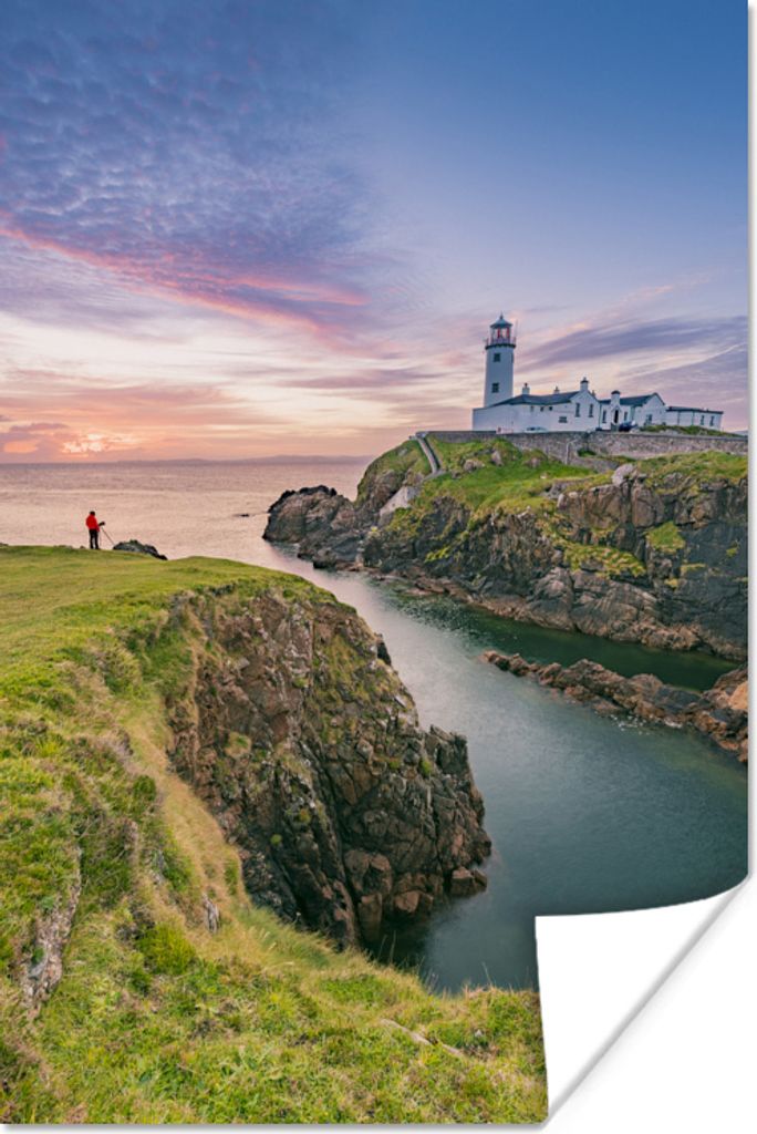MuchoWow Poster Leuchtturm von Fanad Head 80x120 cm - Papierdruck
