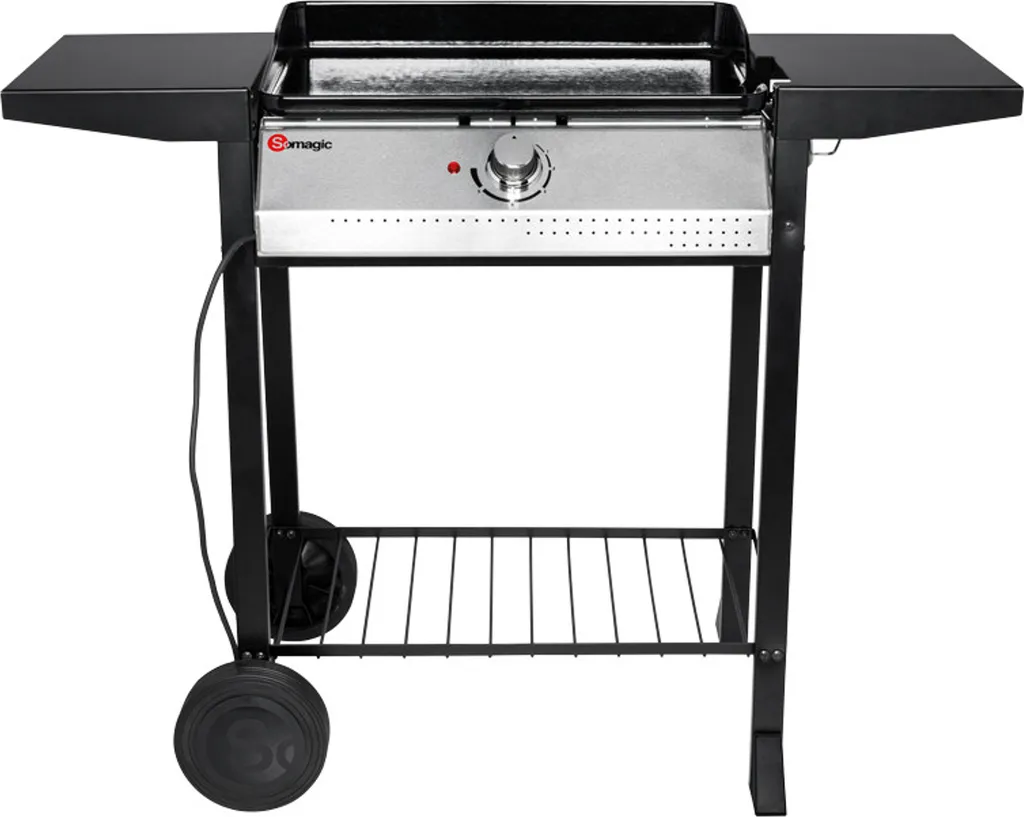 Plancha électrique CAPBRETON inox avec plaque fonte et thermostat Pro