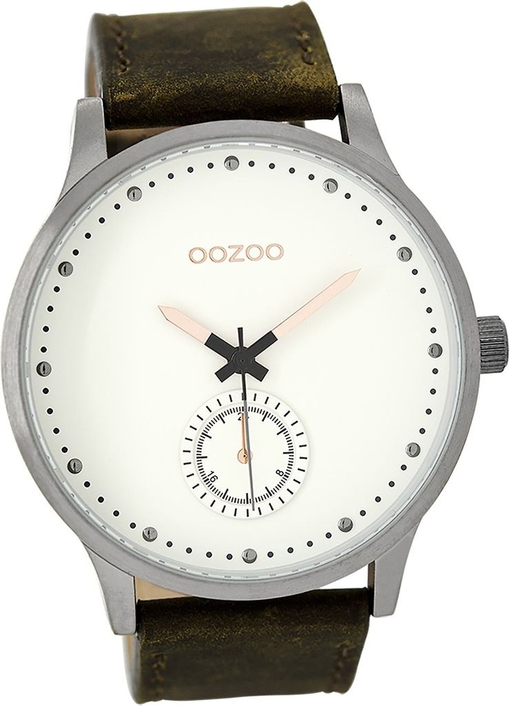 Oozoo Leder Damen Uhr matt Armbanduhr dunkelblau Fashion Oozoo Timepieces D2UOC9005A