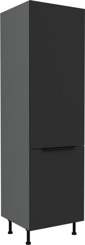 Schrank für Einbaukühlschrank LUNARA – Breite 60 cm, Schwarz/Anthrazit