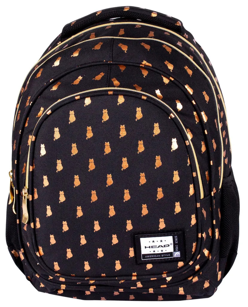 Sac à dos scolaire HEAD GOLDEN KITTY AB330 - Cartable ergonomique fille