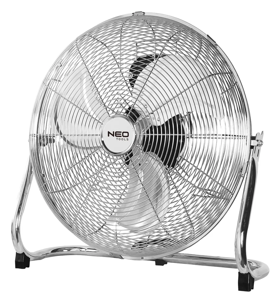 Ventilateur métallique 100W 45 cm chromé avec inclinaison réglable 3 modes