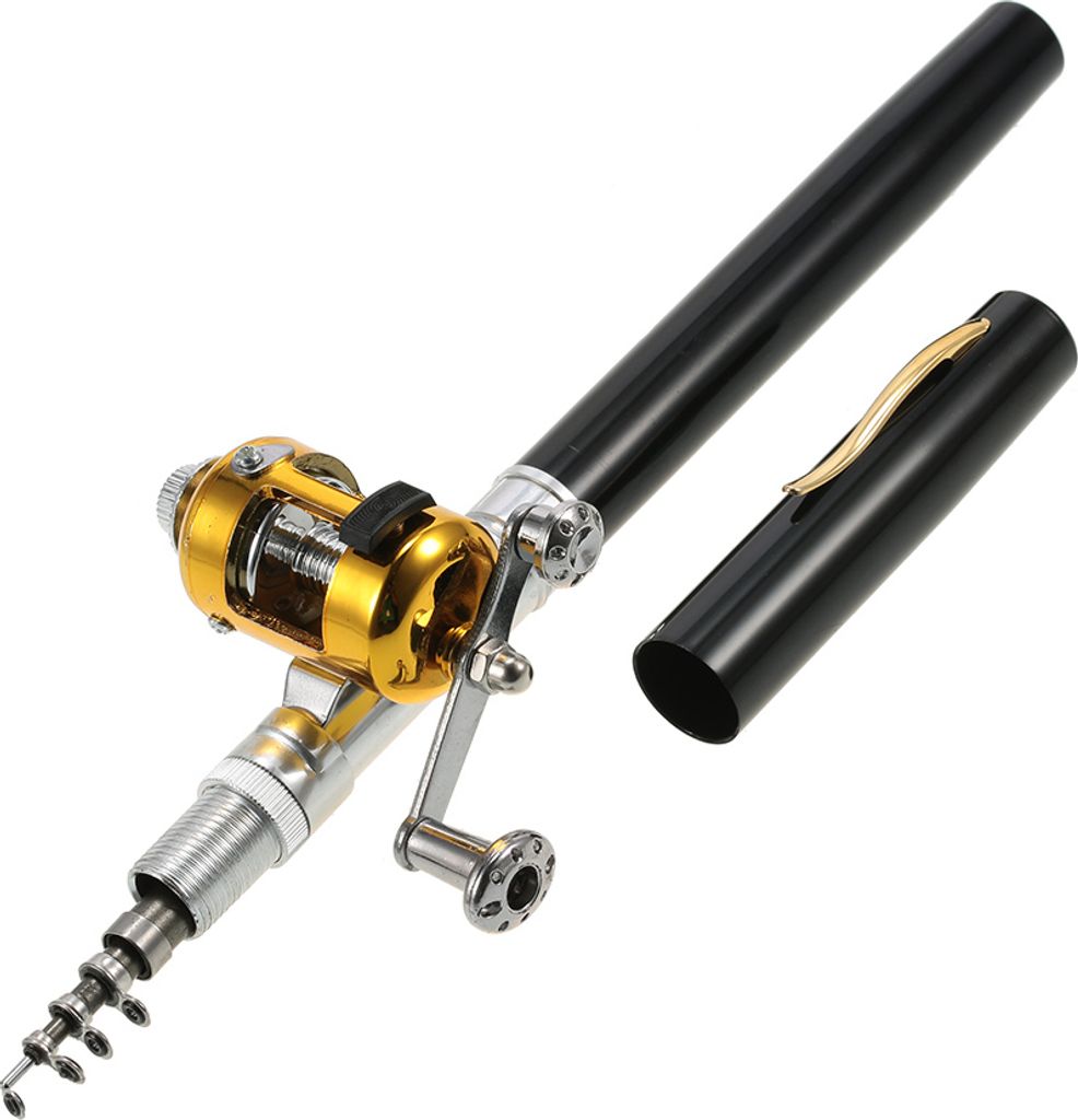 Lixada Mini Angel Reel Combo Kit - Pen Angelrute + Zubehr