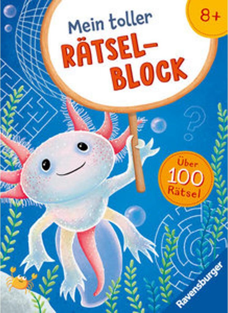 Ravensburger Mein toller Rätselblock ab 8 Jahre über 100 Rätsel und Knobeleien - Sudoku, Logicals, Labyrinthe, Worträtsel, Sprachrätsel, Gedä...