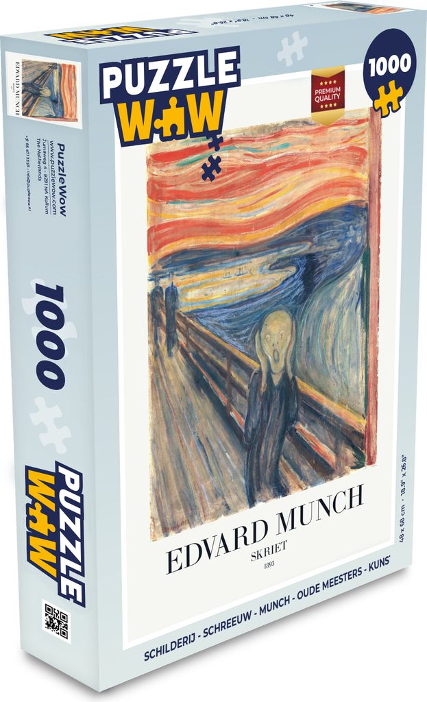 MuchoWow Puzzle 1000 Teile Malerei - Schrei - Munch - Alte Meister - Kunst - Spielzeug - Alt und Jung - Spiele - Puzzeln