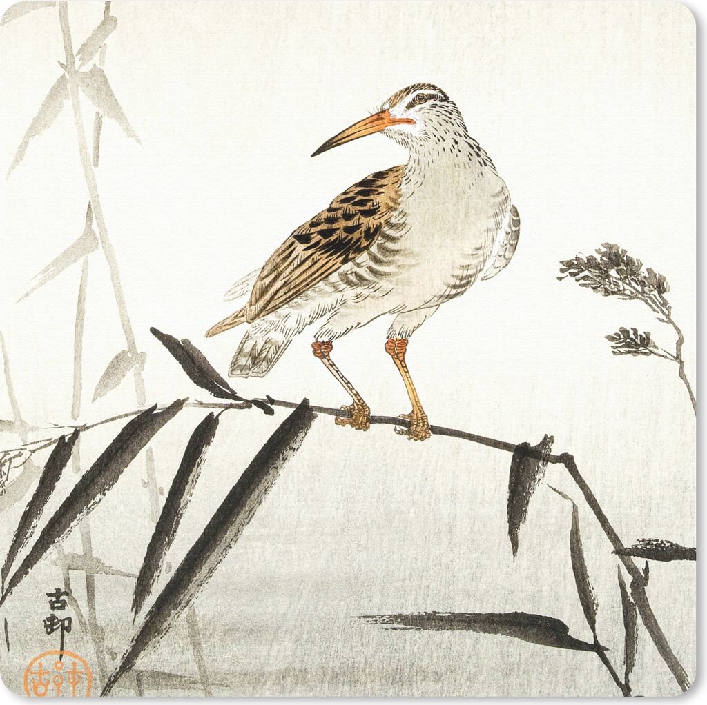 MuchoWow® Mauspad Mousepad Vogel - Japanisch - Vintage Produktbild 