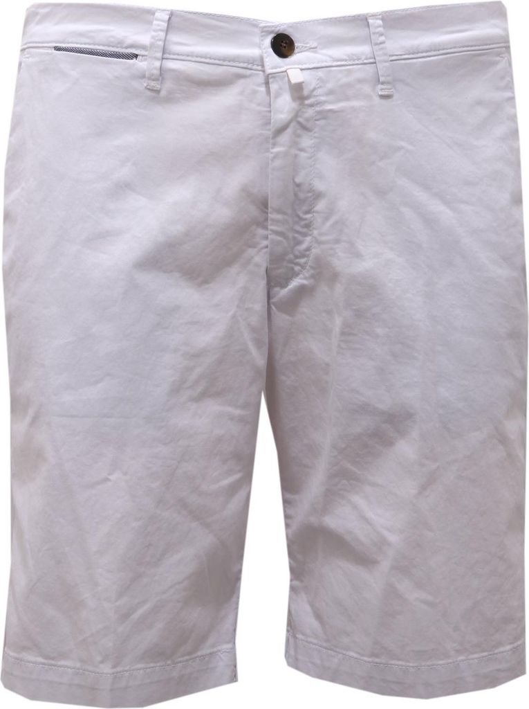 4373AF Bermuda uomo FOUR.TEN OFFICINA weiß Baumwolle kurz Mann