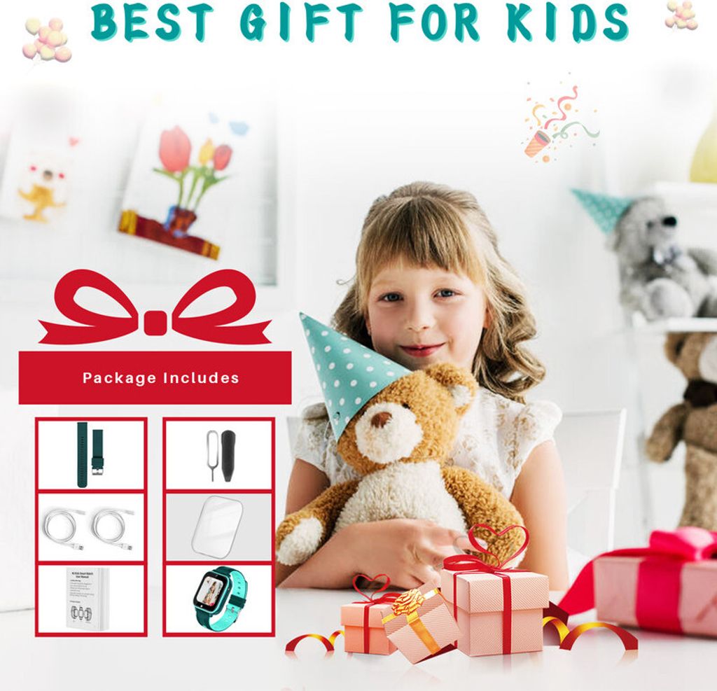 (Grün) T12 4G Smart Watch für Kinder, Touchscreen-Kinderuhr Produktbild 13