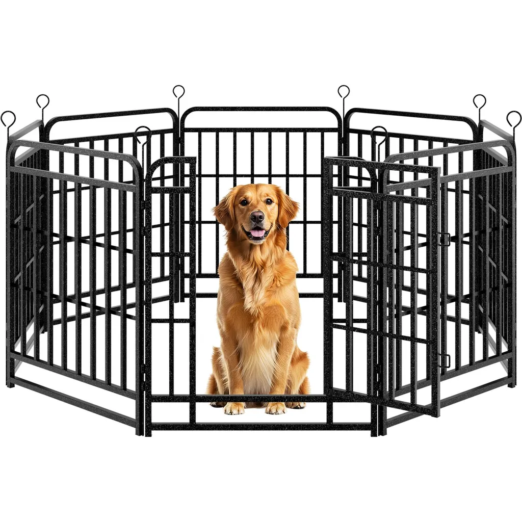 Puluomis Parc pour Chiots 8 Pièces 80cm - Enclos Pliable avec Porte